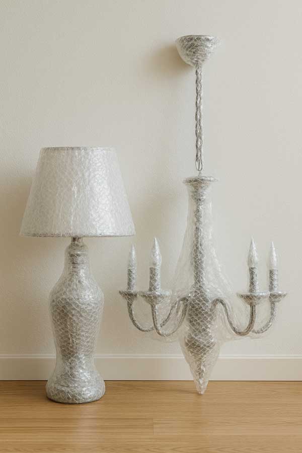 بسته بندی لوستر و آباژور