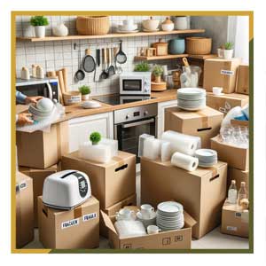 روش بسته بندی وسایل آشپزخانه در اسباب کشی